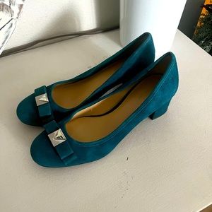 Michael Kors Turqoise Suede Leather Heels Size 7